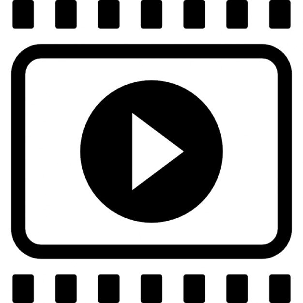 Film strip with right arrow interface symbol Icons | Free Download