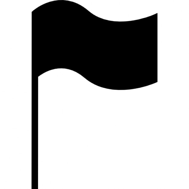 Flag black shape, IOS 7 interface symbol Icons | Free Download