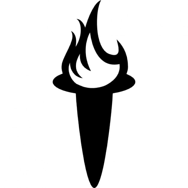 Flames on torch Icons | Free Download