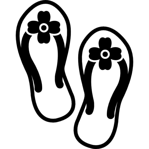 Flip flops pair of sandals  for summer Icons Free Download