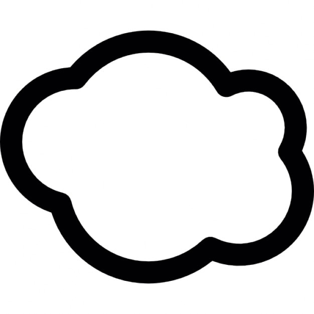 Fluff cloud outline Icons | Free Download