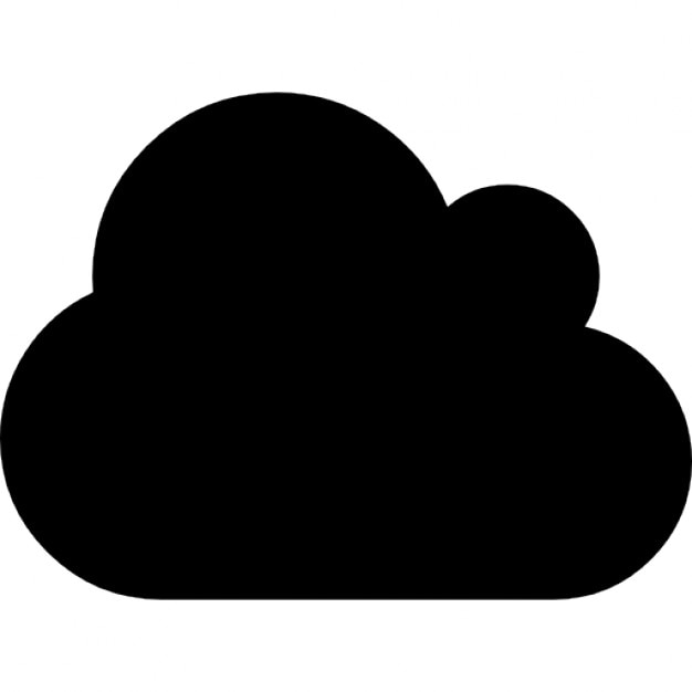 Fluffy cloud silhouette Icons | Free Download