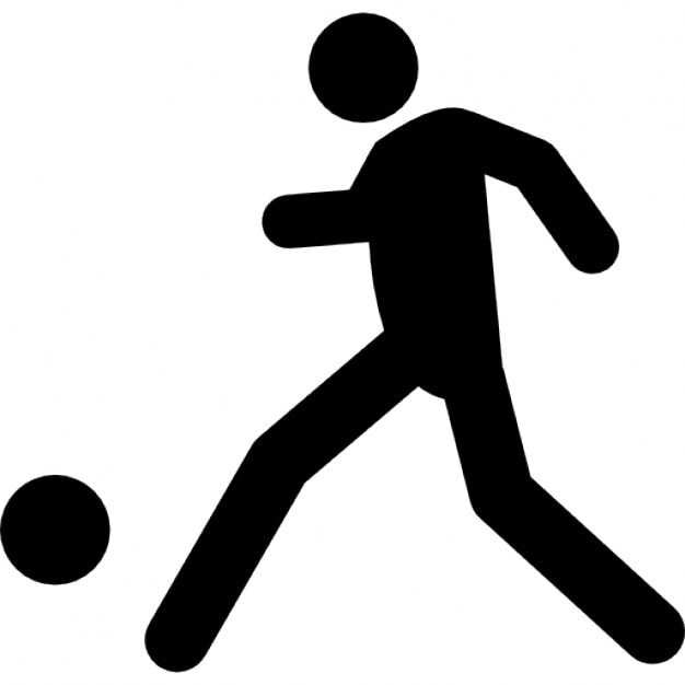 Football player kicking ball Icons | Free Download