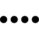Four dots horizontally aligned as a line Icons | Free Download