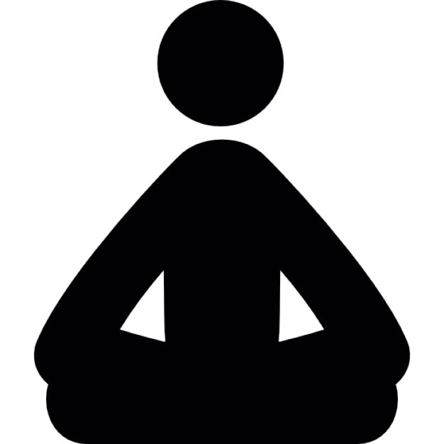 Download Frontal meditation yoga posture silhouette Icons | Free ...