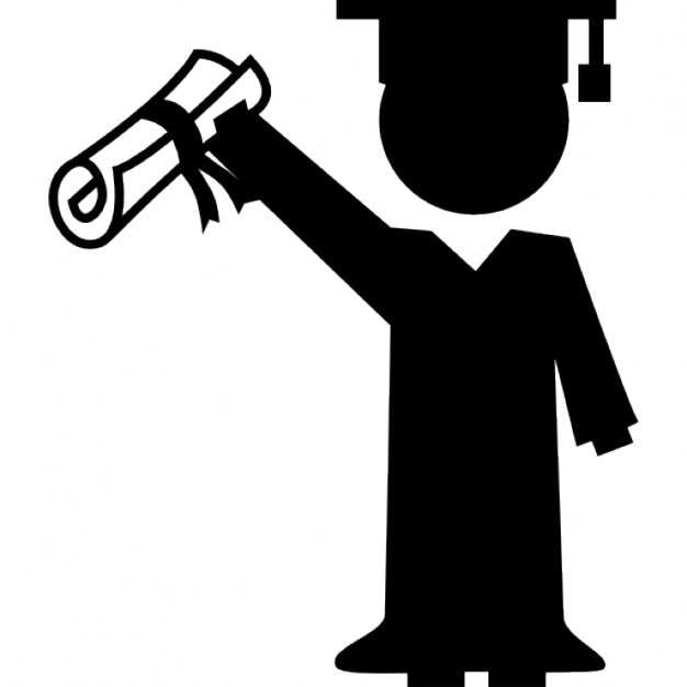 Graduate Showing His Diploma Icons Free Download