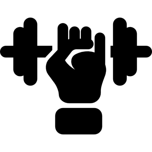 Download Hand with a dumbbell Icons | Free Download