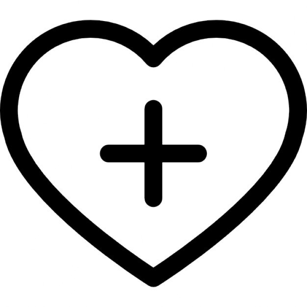 icon plus sign and passionate heart