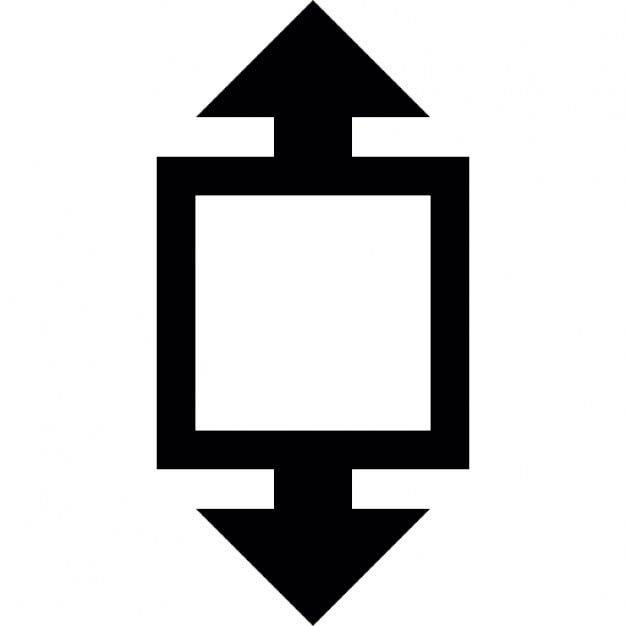 Height size symbol of a square with arrows Icons | Free Download