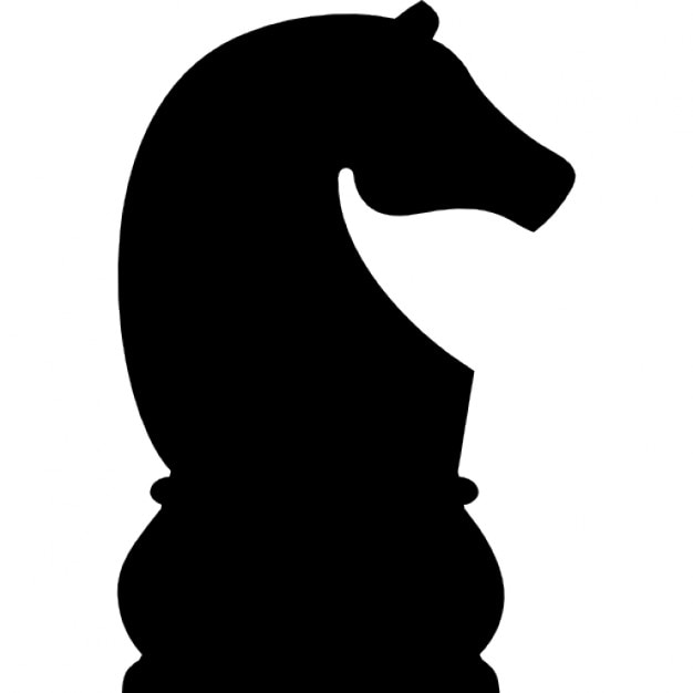 Horse black chess piece shape from side view Icons | Free Download