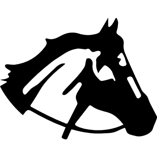 Horse head right side view silhouette Icons | Free Download