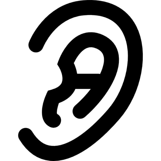 Human ear shape Icons | Free Download