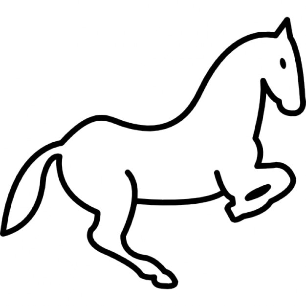 Jumping horse outline Icons | Free Download