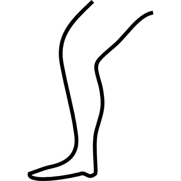 Leg Outline Clip Art Sketch Coloring Page