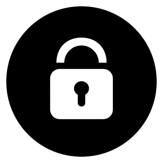 Free Icon | Lock in a circle