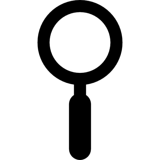 Magnifier tool in vertical position interface symbol Icons Free Download