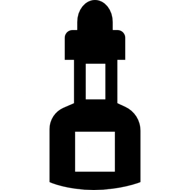 Medicine small bottle with dropper included for drops dosage Icons