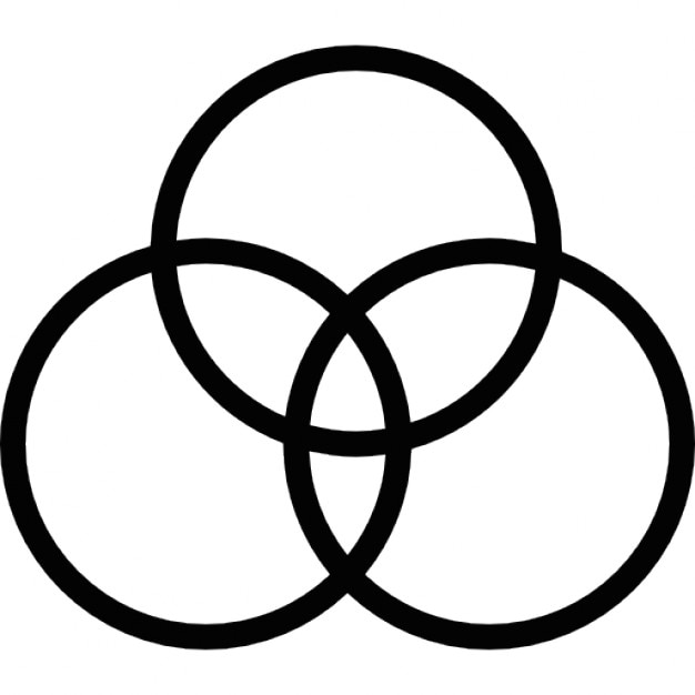 3 круга вместе. Три пересекающихся круга. Три круга символ. Символ пересеченные круги. Символы пересекающихся кругов.