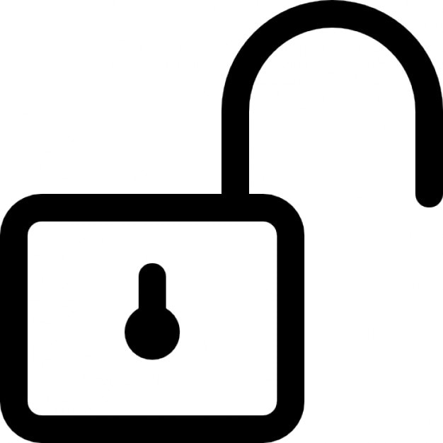 Padlock open with keyhole Icons | Free Download