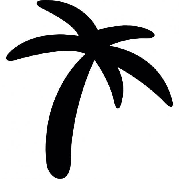 Palm tree black shape Icons | Free Download