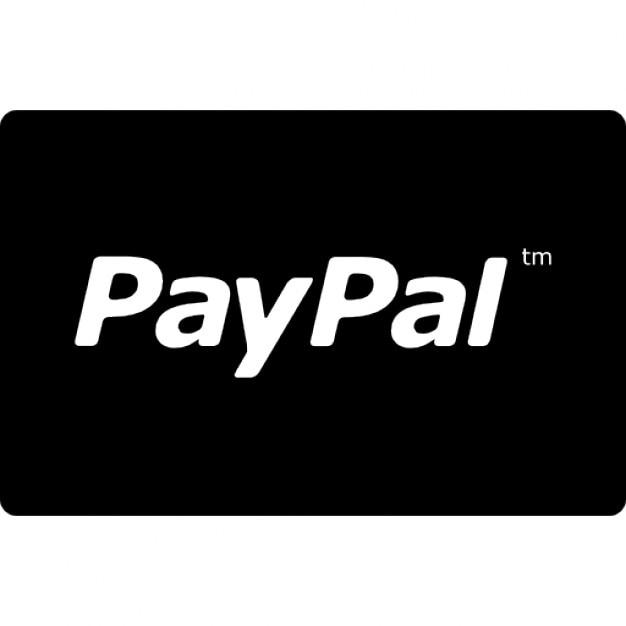 PayPal logo in rectangular black card Icons | Free Download