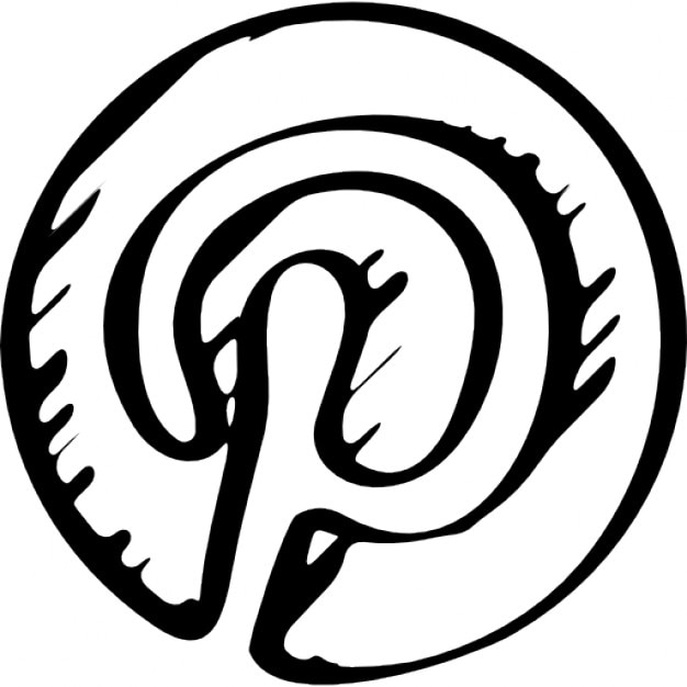 pinterest logo black and white