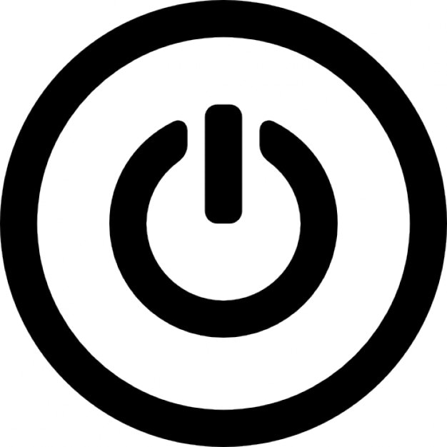 Power sign in a circle Icons | Free Download