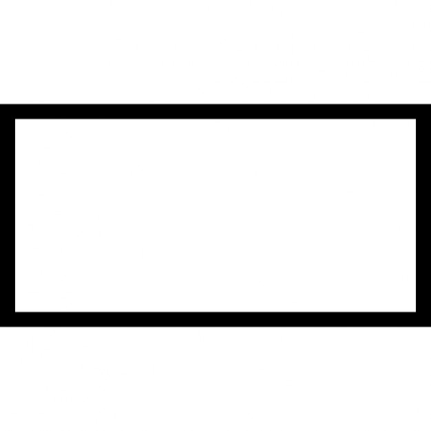 Rectangular shape outline Free Icon