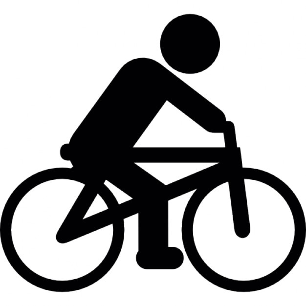 Riding cyclist silhouette Icons | Free Download