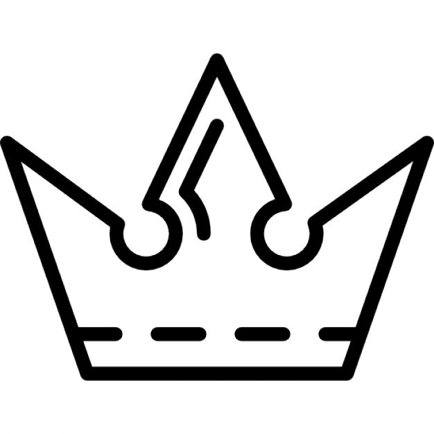 Royal crown outline design Icons | Free Download
