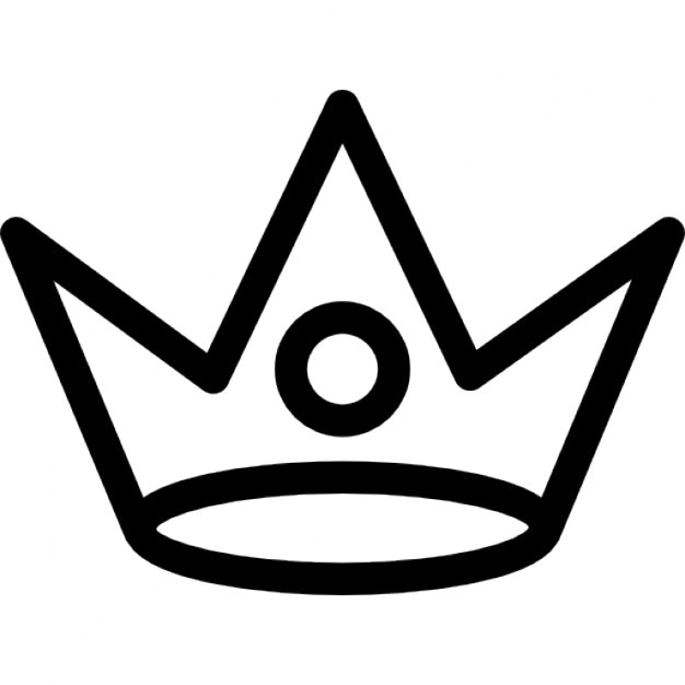 Royal crown outline variant with circle shape Icons | Free ...
