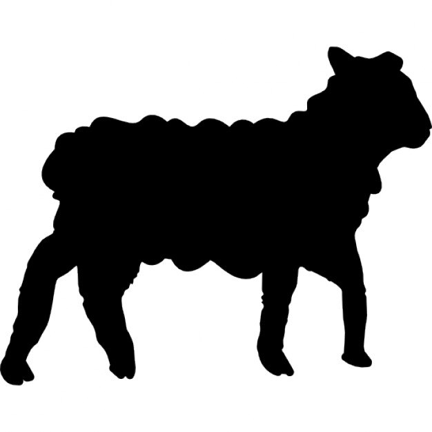 running sheep silhouette