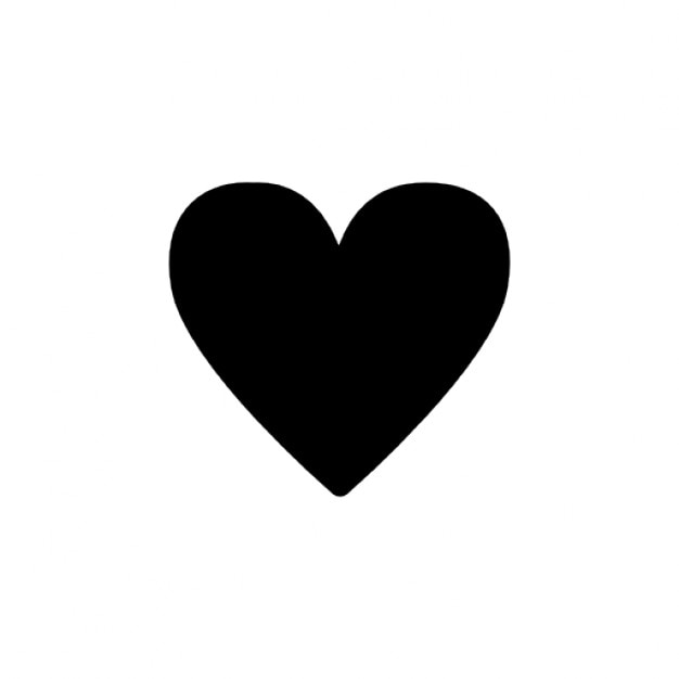 Download Free Icon | Simple black heart silhouette