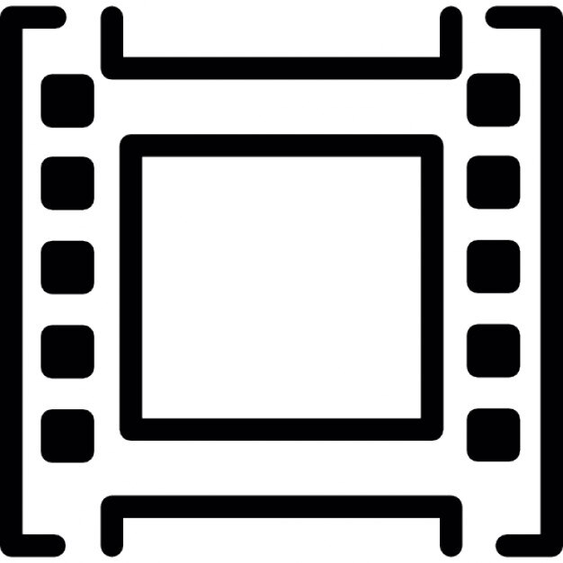 Single film strip outline Icons Free Download