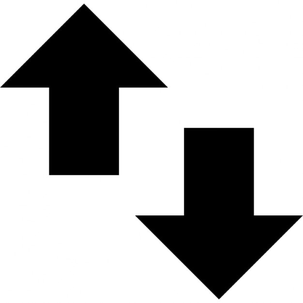 up and down arrows