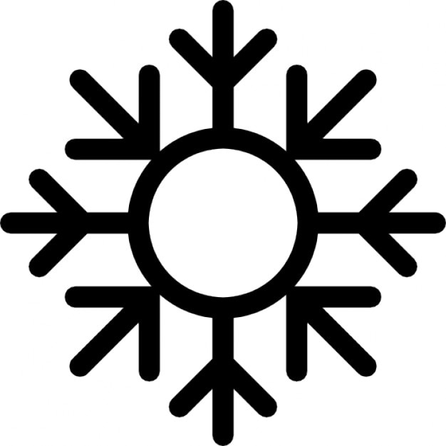 Download Snowflake with circle outline and arrows pointing to ...