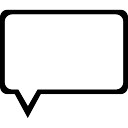 Speech bubble outline of rectangular shape Icons | Free Download