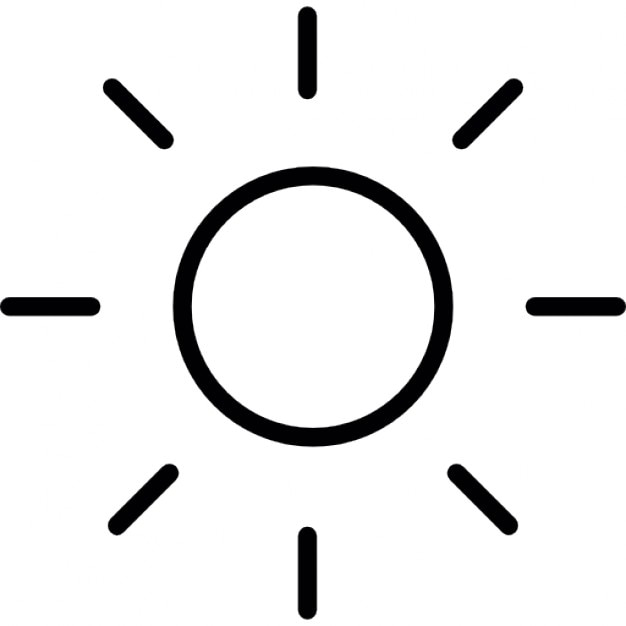 Sun beaming with light rays Icons | Free Download