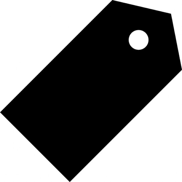 Tag black shape, IOS 7 interface symbol Icons | Free Download