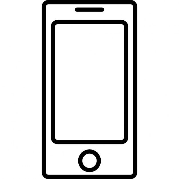 Telephone variant of screen with outline shape Icons | Free Download