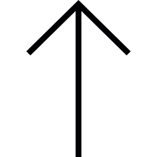 Thin arrow pointing upward Icons | Free Download