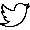 Twitter social outlined logo Free Icon