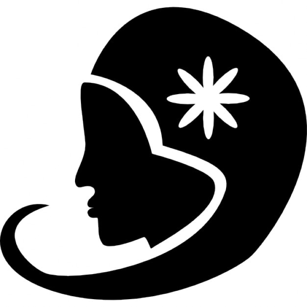 Download Virgo woman head shape symbol Icons | Free Download