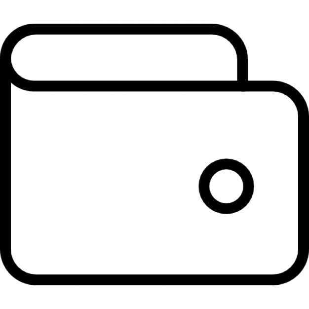 White wallet outline Icons | Free Download