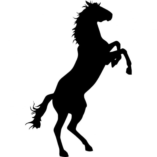 Wild horse black silhouette Icons | Free Download