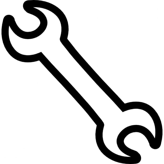 Download Wrench hand drawn double tool outline Icons | Free Download