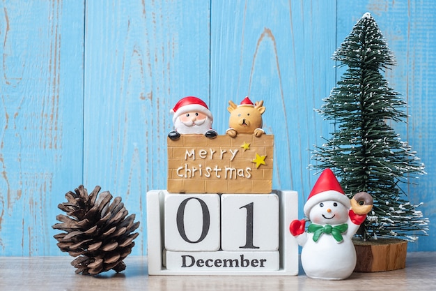 Premium Photo | 1 december calendar with christmas decoration