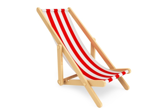 Premium Photo | 3d beach chair on a white background