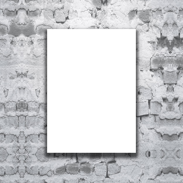 Download Free Photo | 3d blank canvas on a grunge brick wall