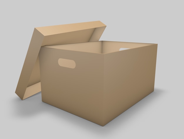 Download 3d carton box mockup | Premium Photo